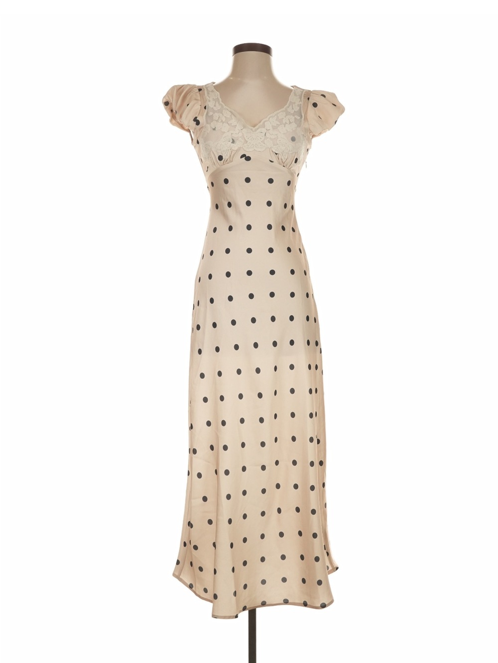Commense Lace Trim Polka Dot Dress - Size XS - Picture 8 of 14